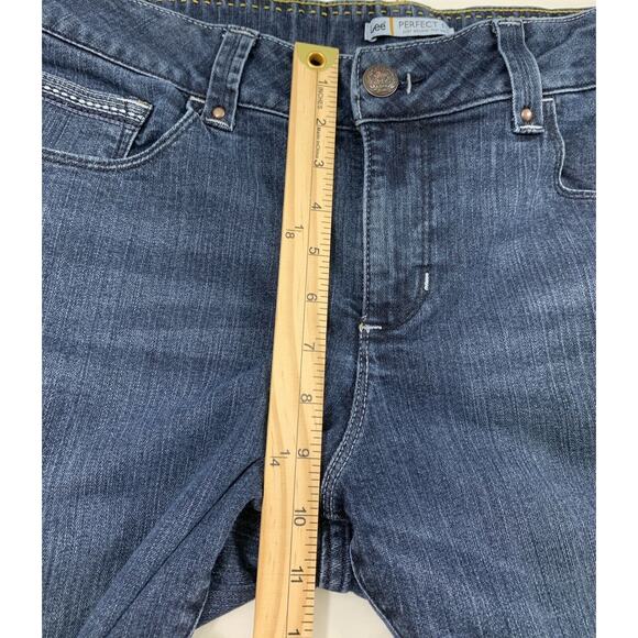 Lee Perfect Fit Jeans‎ Womens 16 Short Just Below Waist Dark Wash Denim Straight - Picture 7 of 10